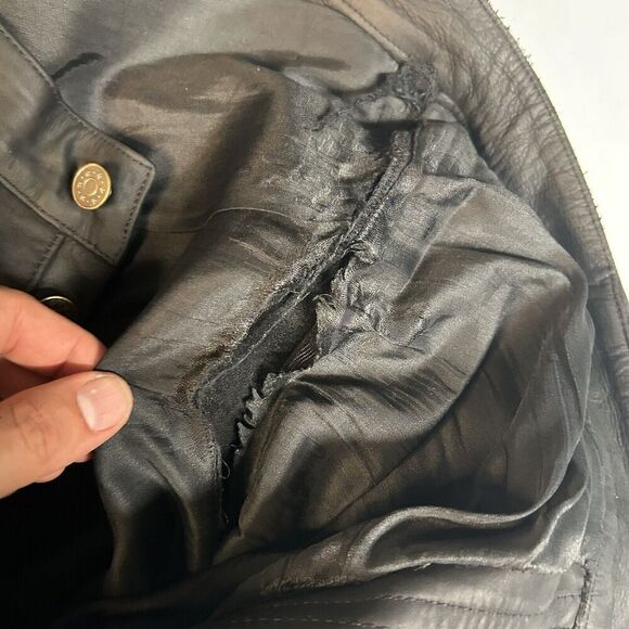 Harro Mens Black Leather Motorcycle Trousers | Vintage Protective Biker Gear VTG - Picture 6 of 11
